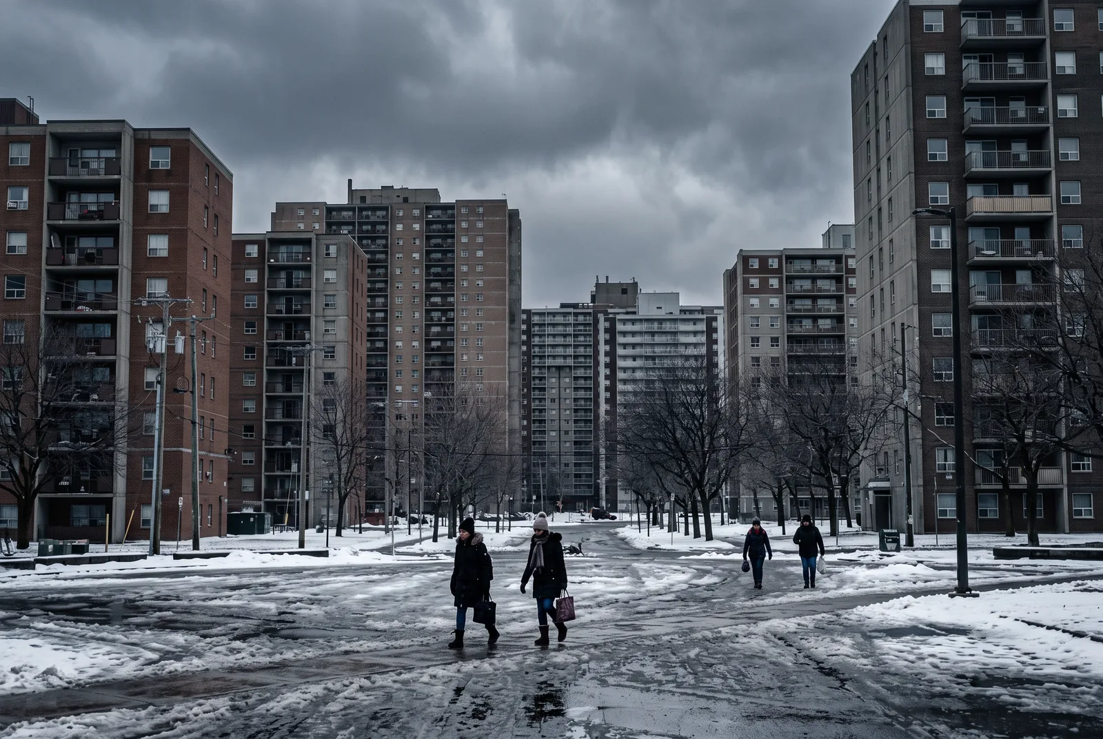 Canadian city in winter