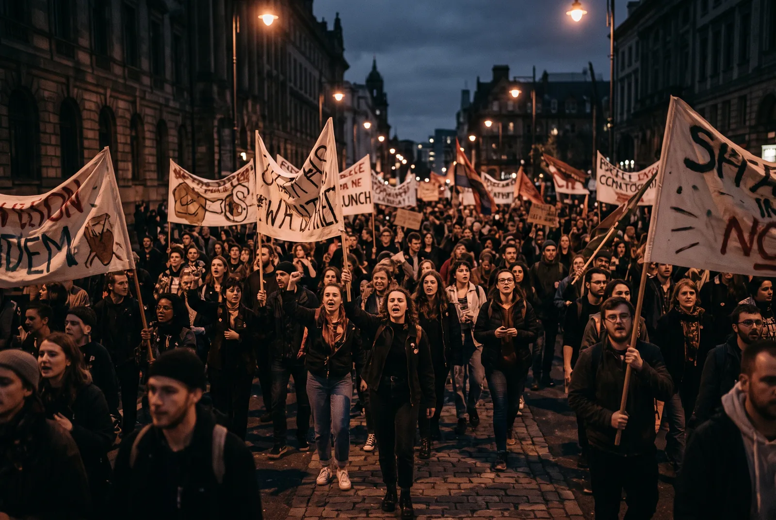 Crowd at a demonstration