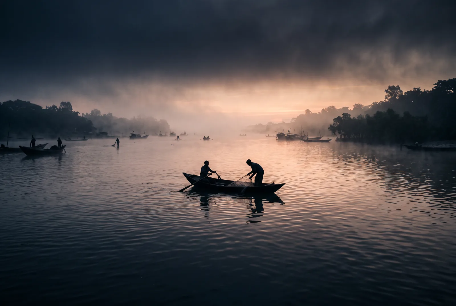 River crossing at first light